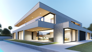 Conception de villas contemporaines neuves et modernes